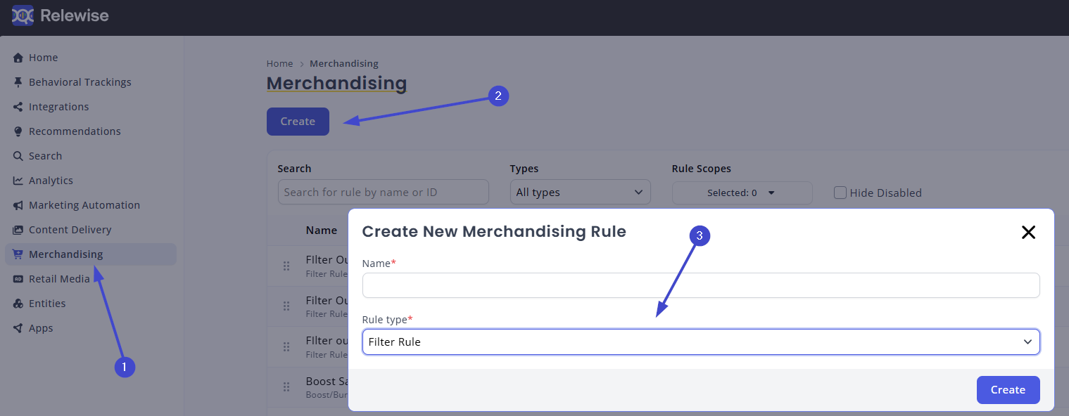 Create a new Filter rule