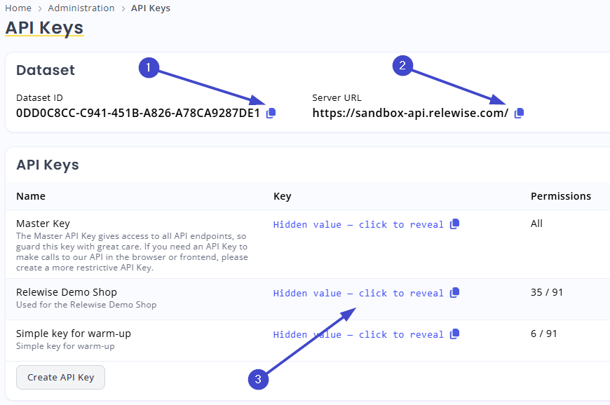 Access the configuration data via My Relewise