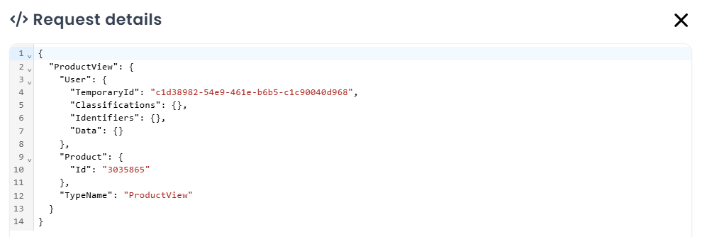 My Relewise Trackings details