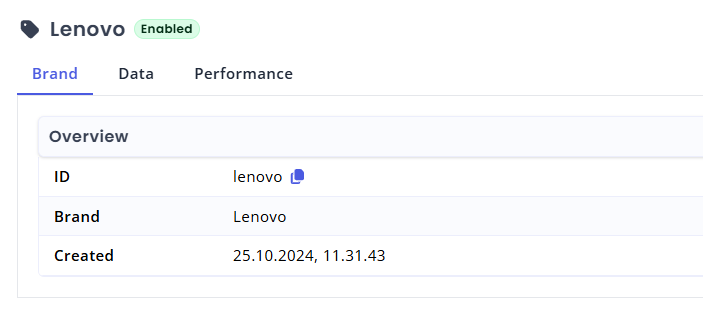 My Relewise Brand Details