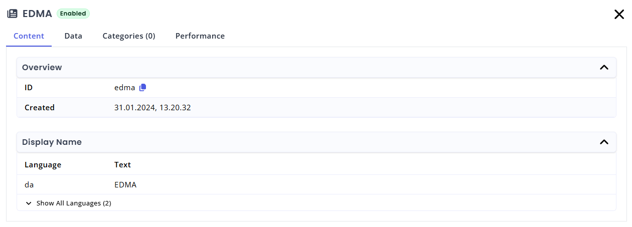 My Relewise Content Details