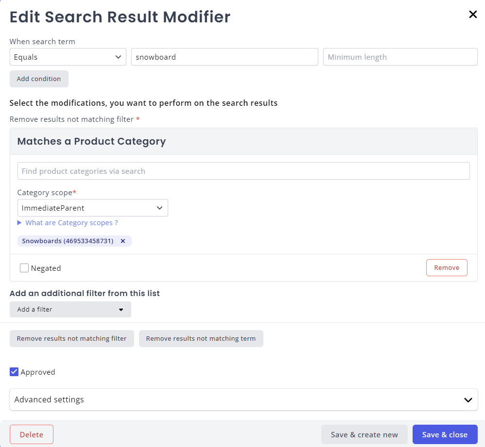 Search Result Modifier Example